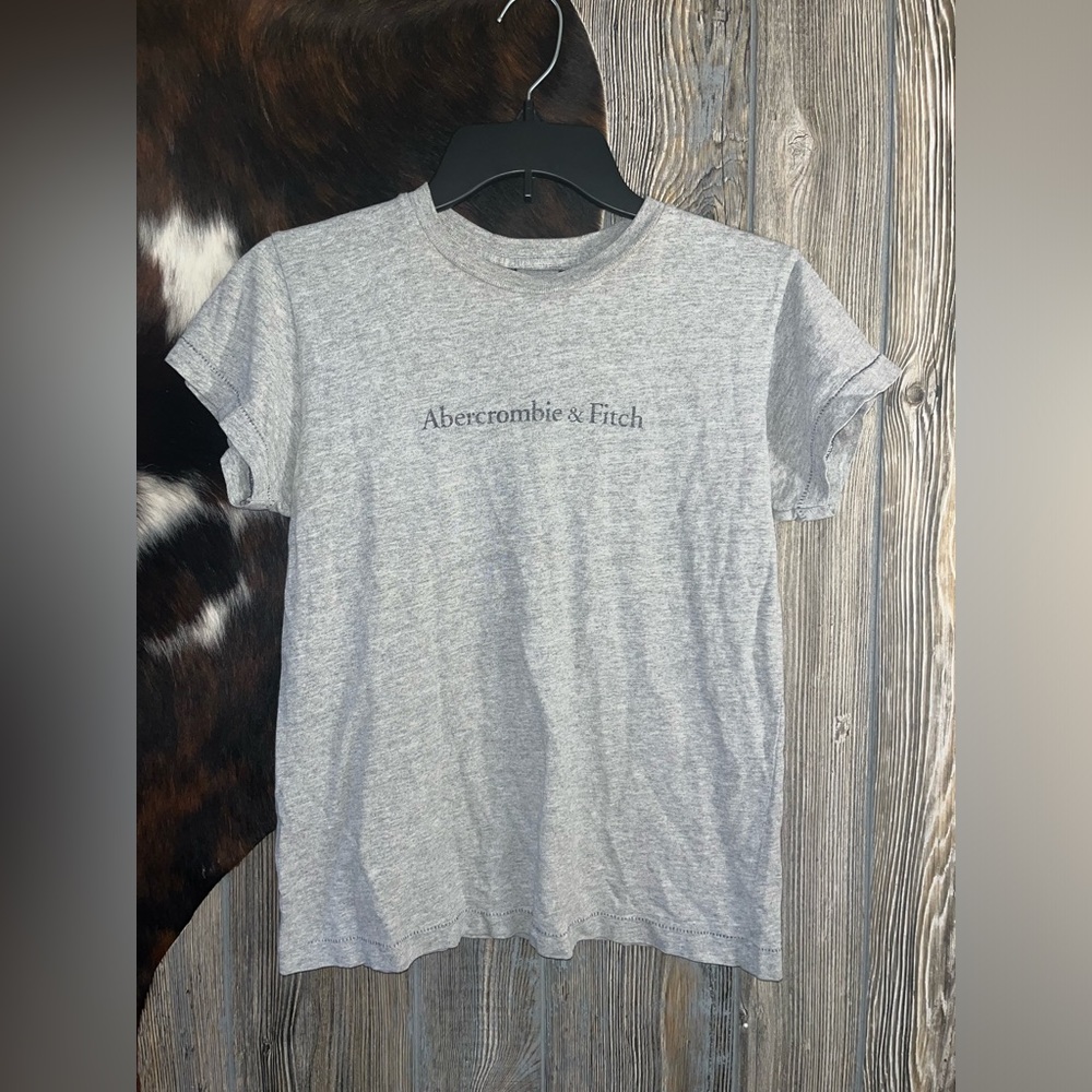 Y2K Abercrombie and Fitch size large girls gray with blue graphic print